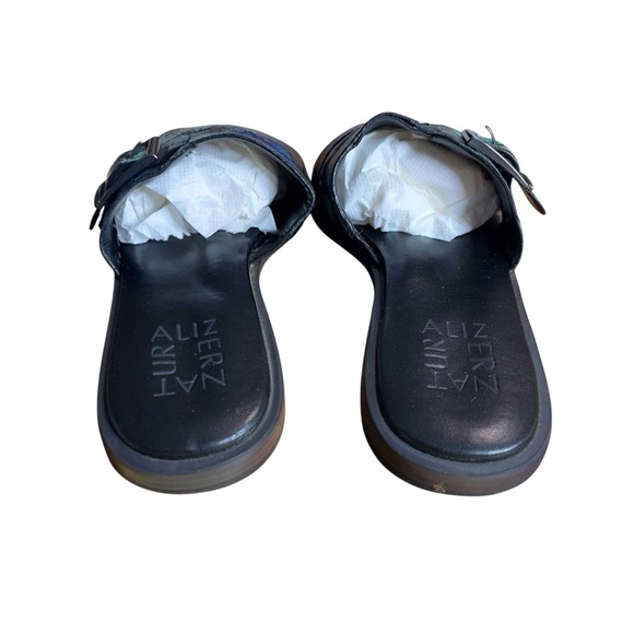 Naturalizer FARYN Leather Sandals, Women's Size 4.5, Snake Print Blue - Picture 4 of 9